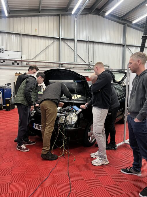 Oscilloscope in use on Diagnostic Bootcamp
