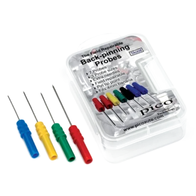 Back-pinning probe set for automotive connector testing with PicoScope